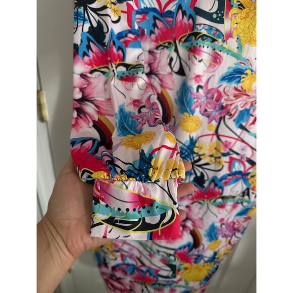 White Floral Maxi Dress plus size party dress 2XL - Picture 5 of 9